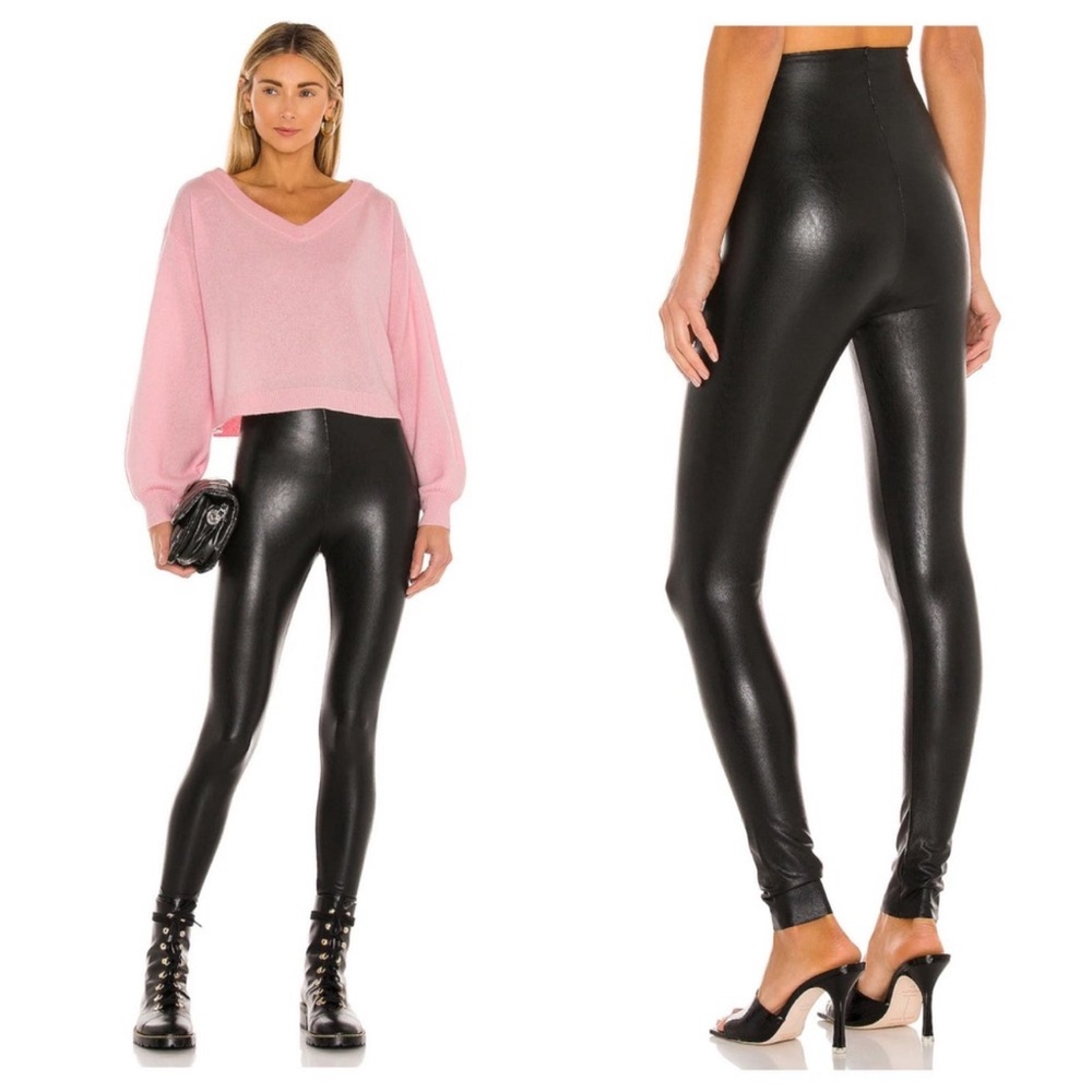 Commando Black Faux Leather Leggings Perfect Control Vegan Revolve High Rise